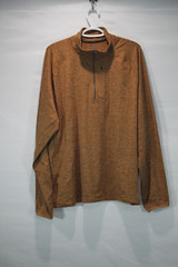 Men’s VRST Run Warm 1/2 zip long sleeve Shirt Tobacco Brown Heather