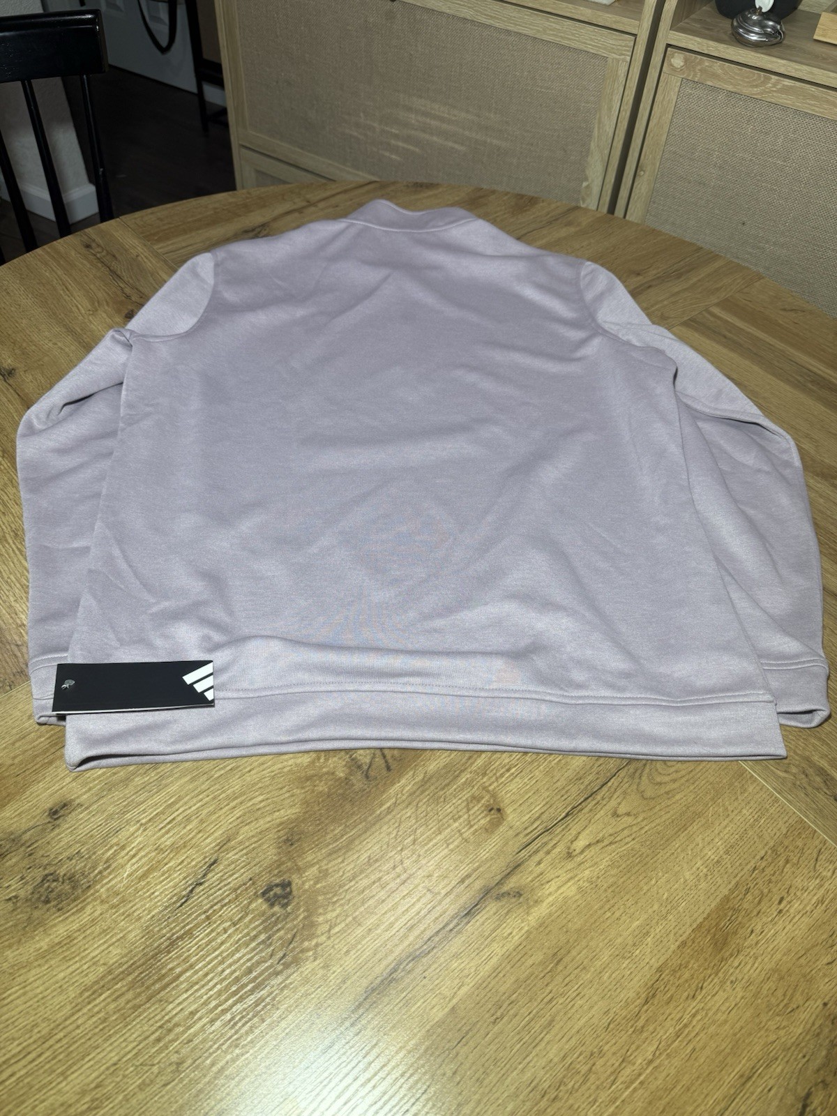 adidas Elevated Men's Purple 1/4 Zip Pullover Mock Neck Long Sleeve Size L gallery