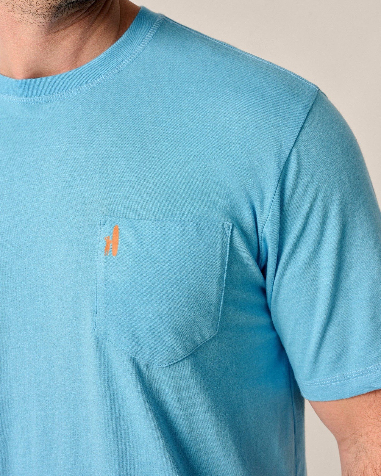 JOHNNIE-O MEN’S Sun Line Short-Sleeve Pocket T-Shirt MEDIUM MALIBU BLUE NEW gallery