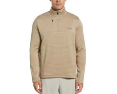 Men Callaway 1/4 Zip Pullover Size XXL Pockets UPF 50 Chinchilla CGKFE0F3