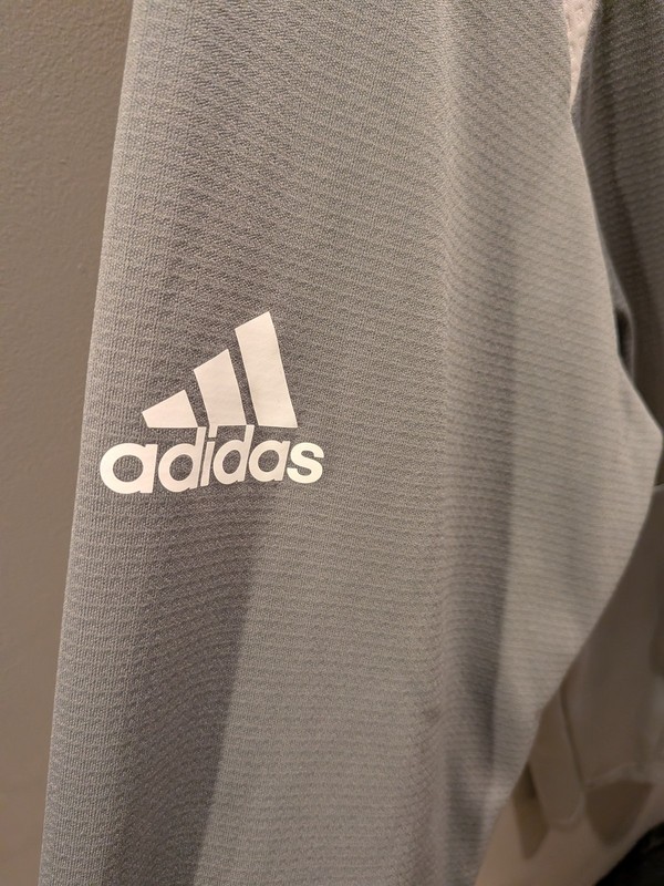 Adidas Primegreen grey/white L 1/4 zip golf pullover w/pockets Securian branded gallery