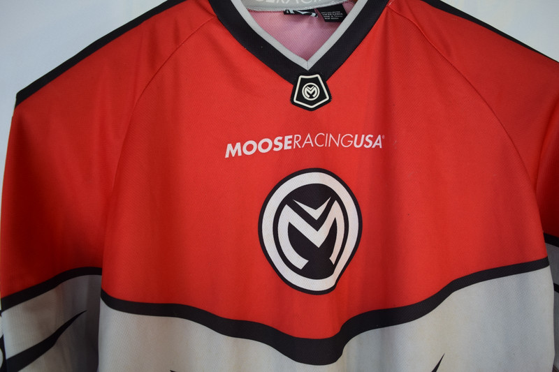 Vintage Moose Racing Jersey 2XL Moto Cross XCR Red & Gray Cross Country Sports gallery