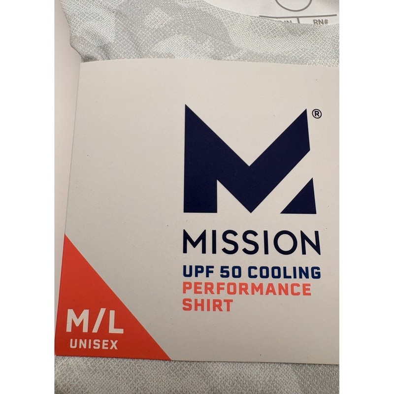 Mission UPF 50 Cooling Performance Shirt Camo White M/L Unisex, Long Sleeve gallery