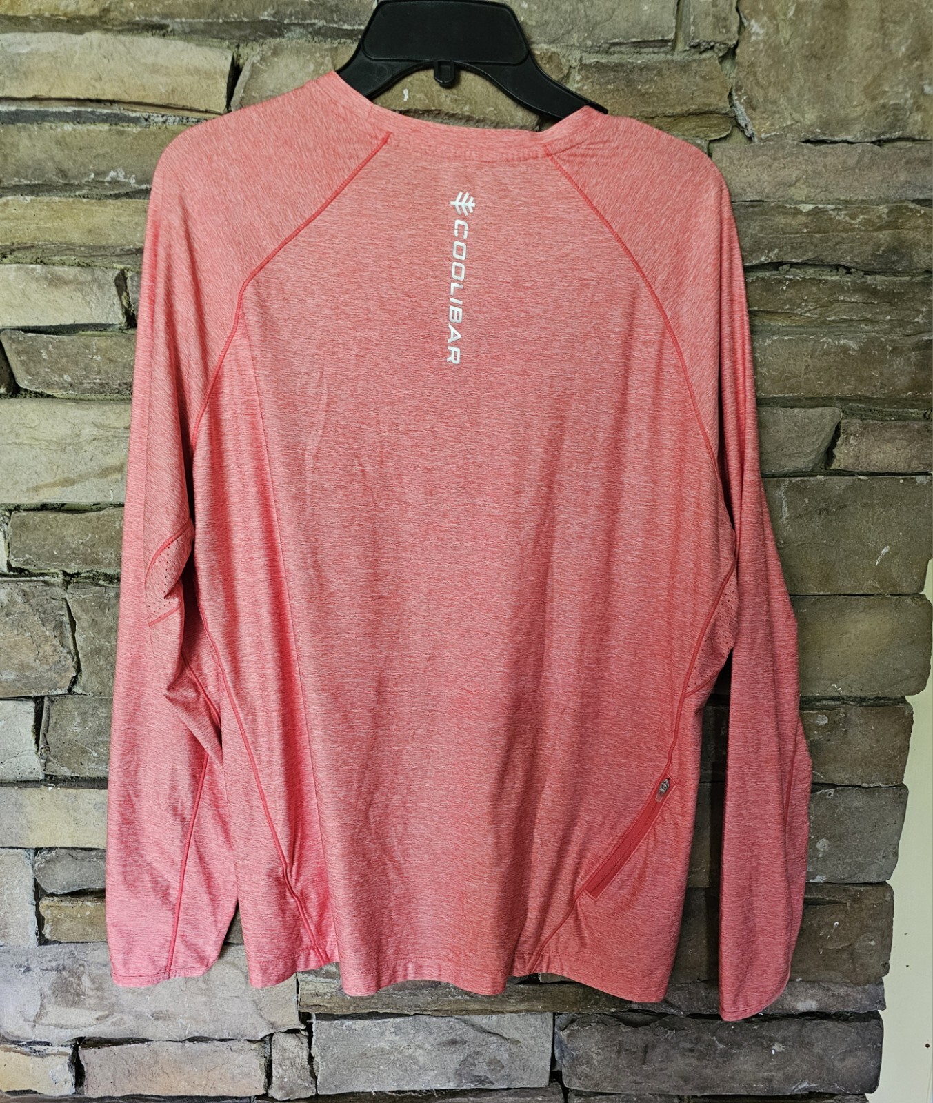 Coolibar CoolTect UPF 50+ Sun Protection Men's XL Long Sleeve Shirt Coral Color gallery