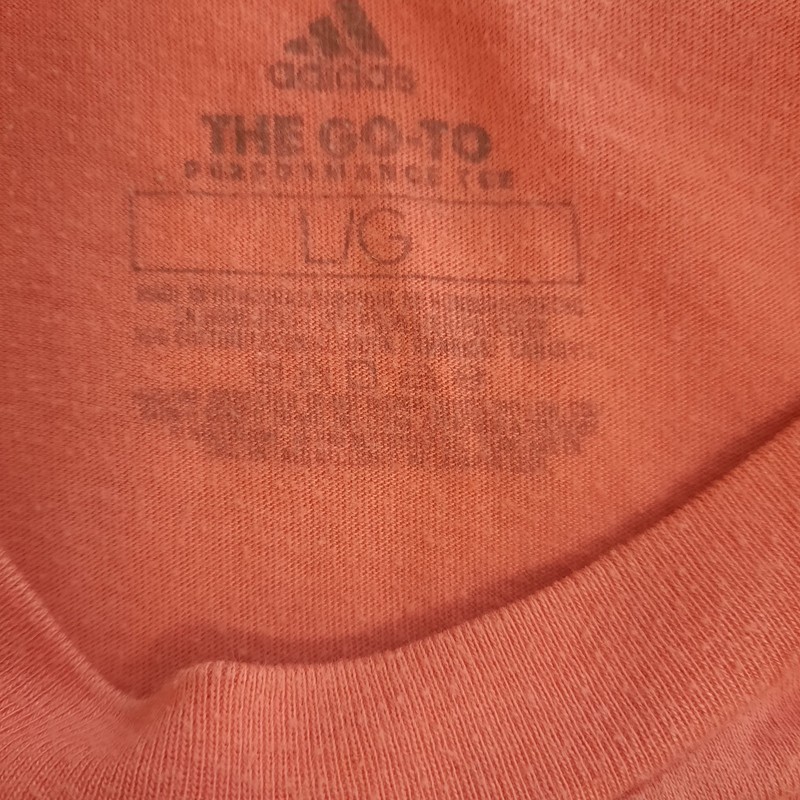 Adidas The Go-To Performance Tee Large Unisex Shortsleeeve Salmon Color gallery