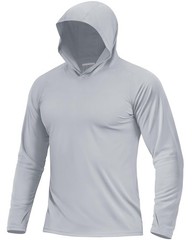 SPF Shirts for Men Fishing Hoodies UPF 50 Long Sleeve Sun Protection with Hoo…