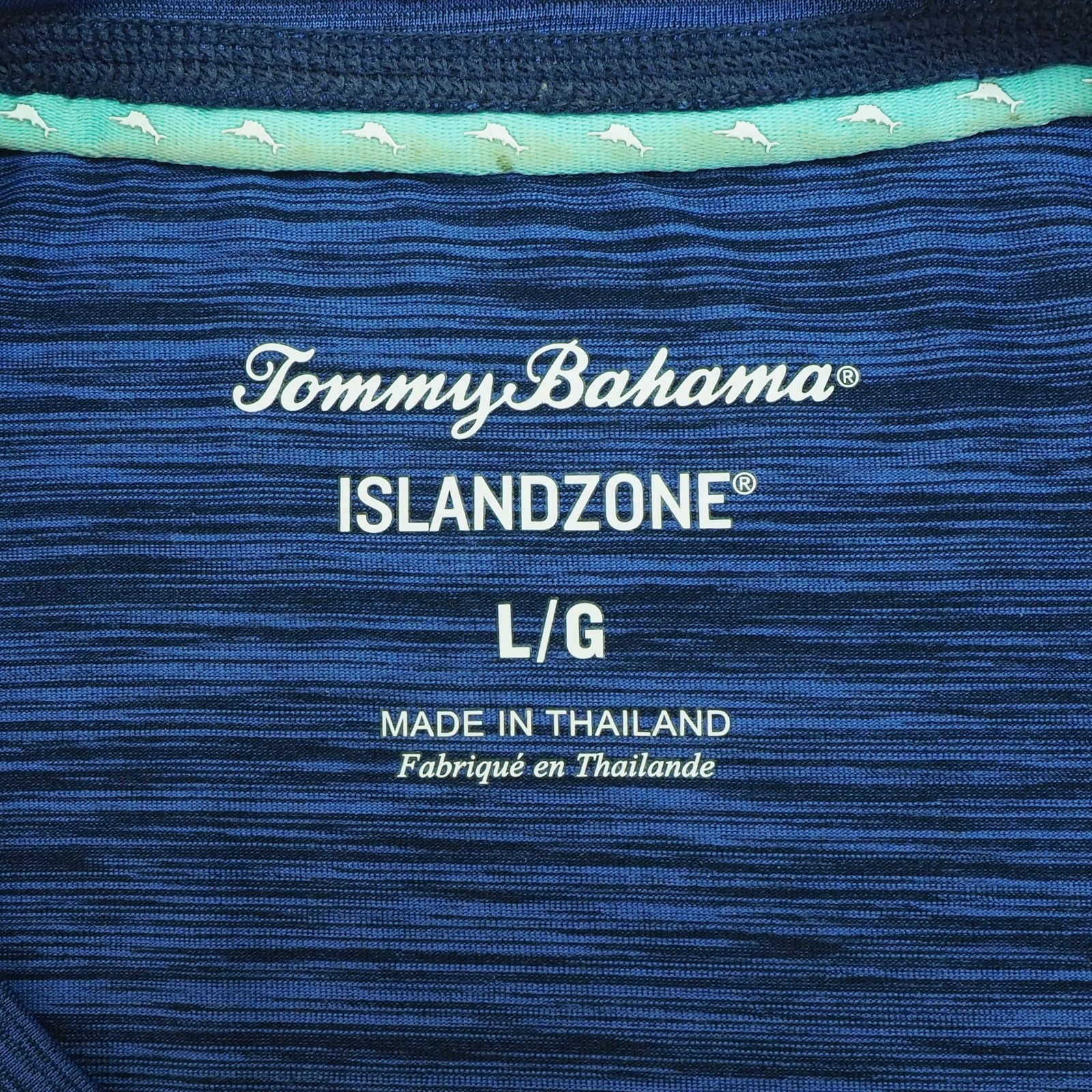 Tommy Bahama Delray Performance Tee Shirt Mens Large Blue Training IslandZone gallery