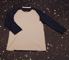 Nike Pro Dri-Fit Gray & Blue 3/4 Sleeve Fitted Baseball Shirt – Medium