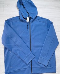 Gap Fit Mens Jacket Performance Hoodie Sweatshirt XXL 2XL Blue Athletic Zip New