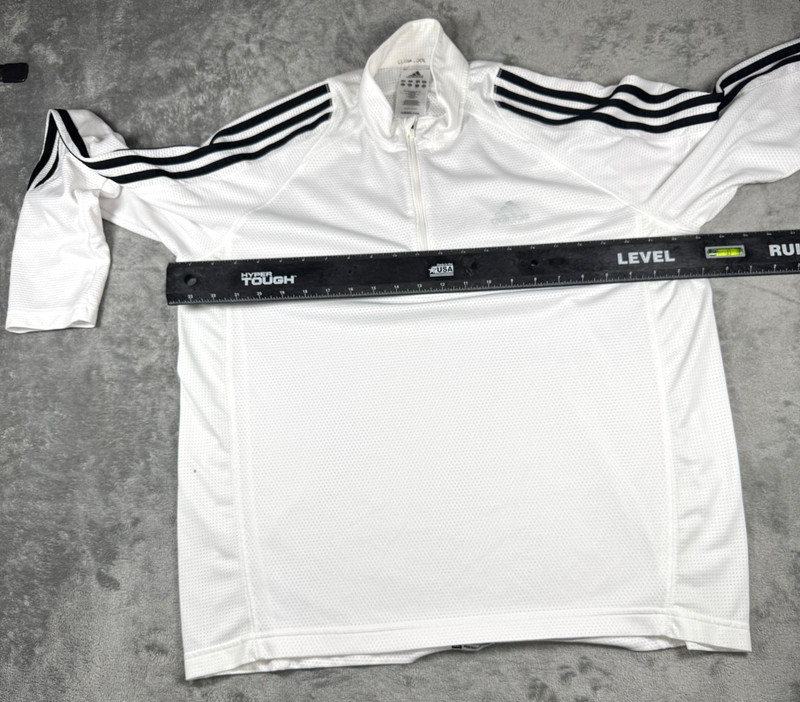 Adidas ClimaCool 1/4 Zip Pullover White Black Men Size L Style P45921 gallery