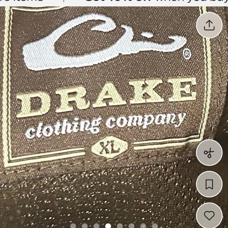 Drake Men's XL Solid Brown 1/4 Zip Mock Neck Pullover w/ Pockets Logo gallery