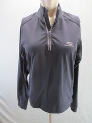 Brooks Size S Mens Black 1/4 Zip Stretch Long Sleeve Activewear Pull Over 778
