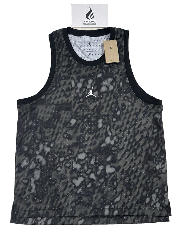 Nike Air Jordan Sport Dri-FIT Mesh Jersey Center Jumpman Black Size L FN5854-010 gallery