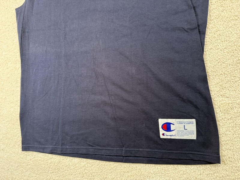 VTG Champion Tank Top Jersey Shirt Men Large Navy Blue Athletic Sleeveless gallery