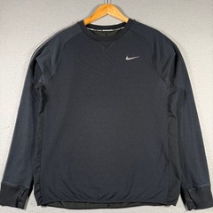 Nike Running Dri-FIT Black Long Sleeve Shirt Mens Large 642796-010 Thumbholes