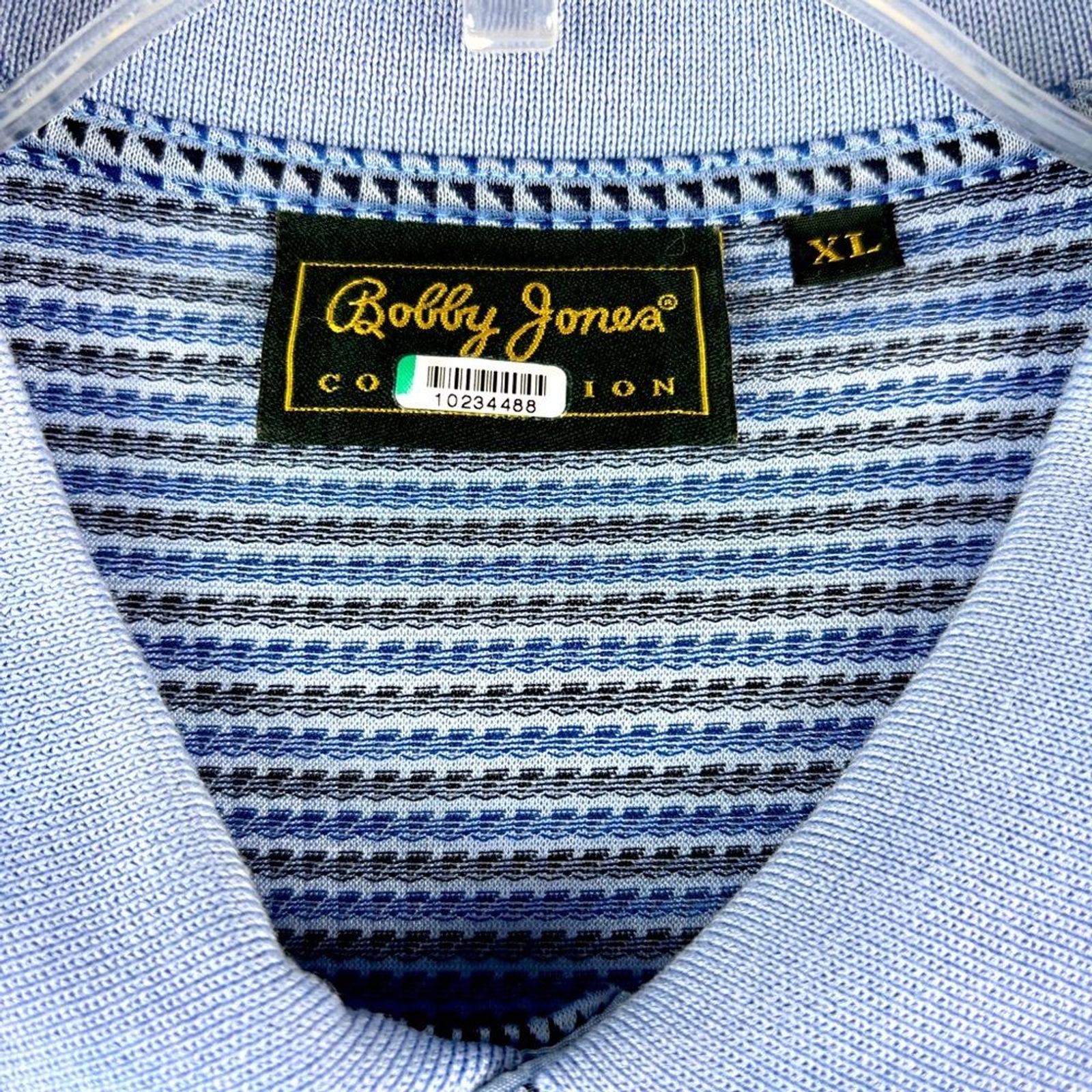 Bobby Jones Collection Polo Blue and Black Shirt with Pocket - XL gallery