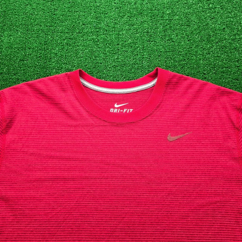 Nike Dri Fit Space Dye Performance Training Shirt Mens XL Red Gym 588623-652 gallery