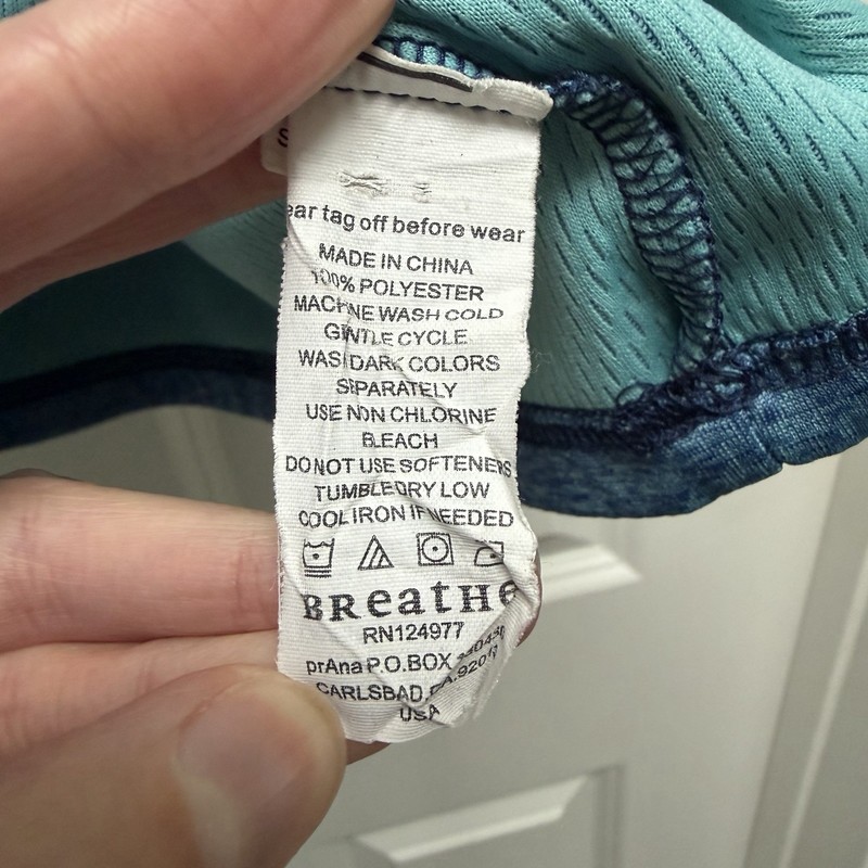 Prana Breathe Athletic Yoga Lightweight Racerback Tank Top Blue Small Unisex gallery