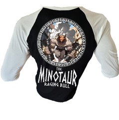 Iron Gods Minotaur Workout T-Shirt, Mens Raglan Shirt, Gym Clothing, Gym Outfit