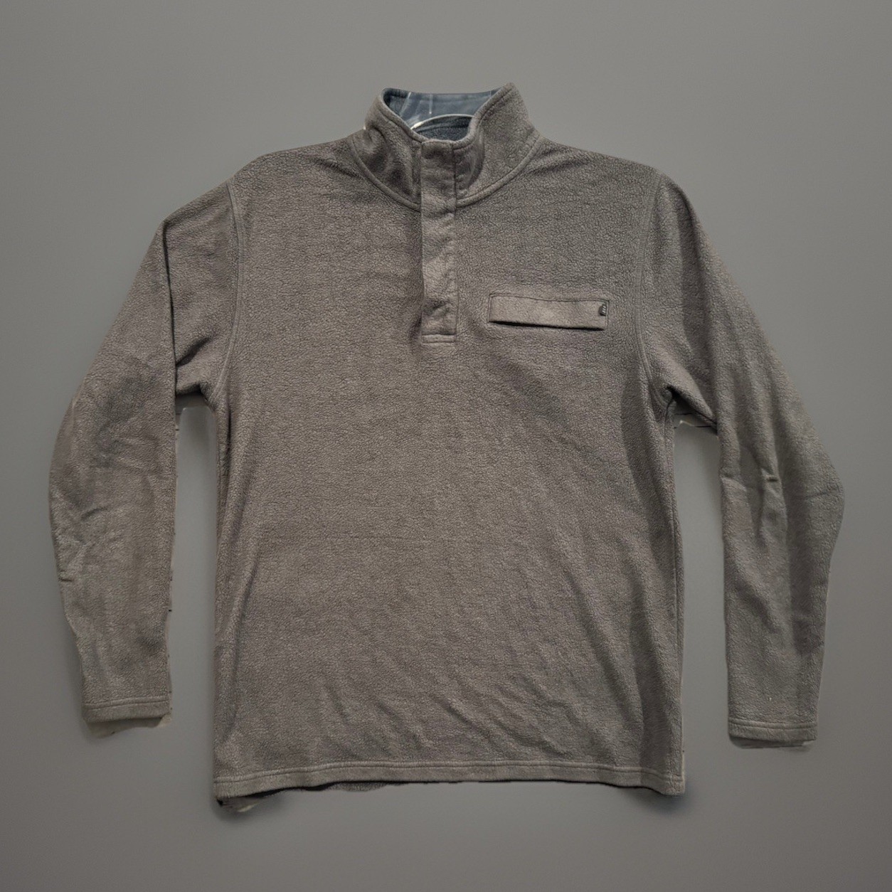 Free Fly Mens 1/4 Snap Button Sweater Sz S Gray Pullover Bamboo Blend Stretch gallery