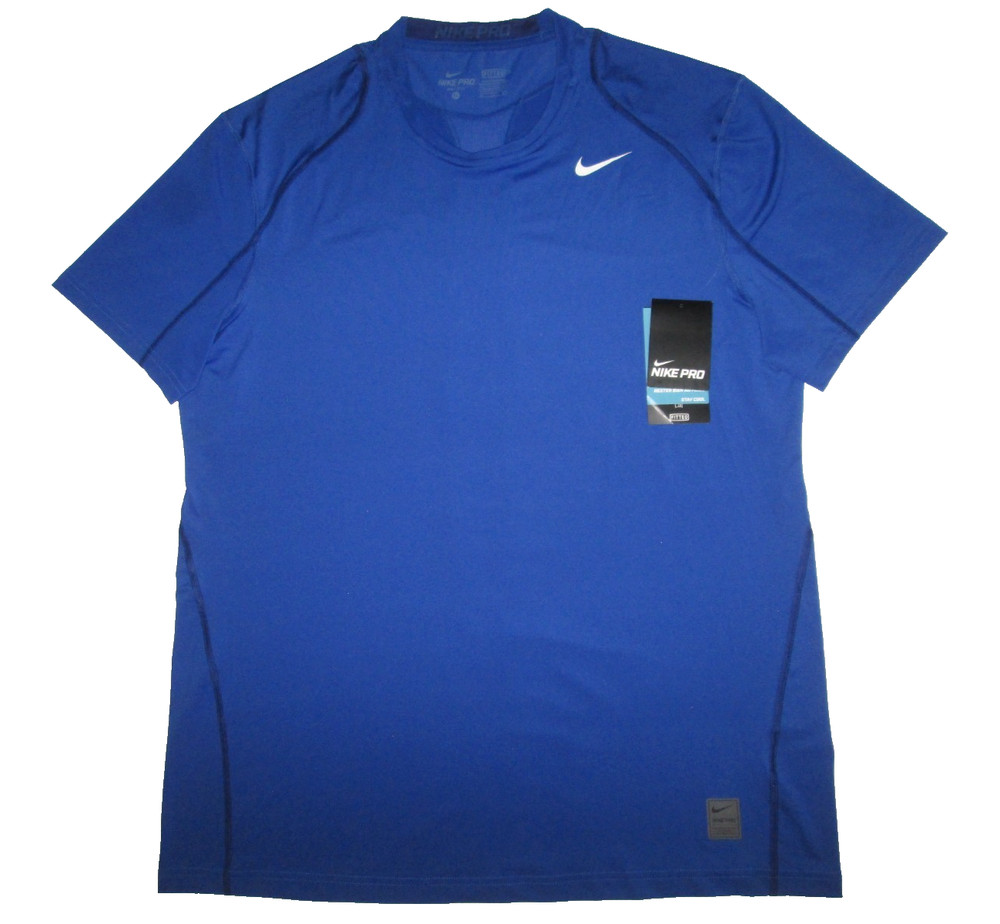 Nike Pro Cool Fitted Shirt Men's XL Blue NWT