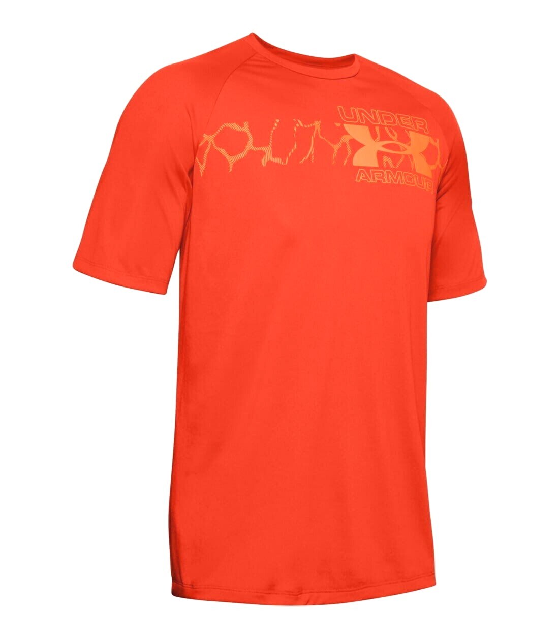 Under Armour Heat Gear Loose Polyester Shirt Orange Various Sizes New gallery