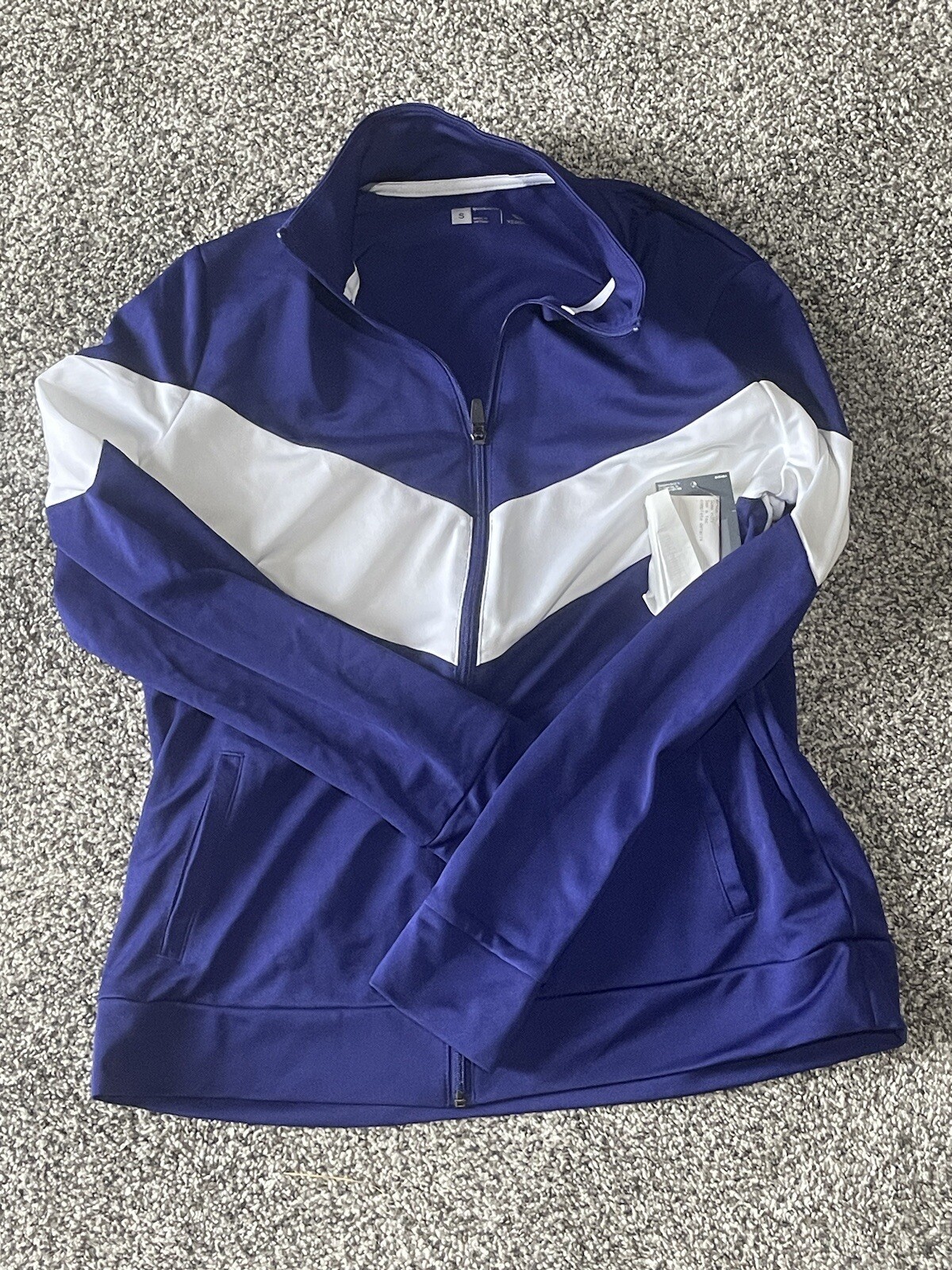 NEW XERSION Running QUICK DRI Women’s Small Fusion Blue Zip Long Sleeve Jacket gallery