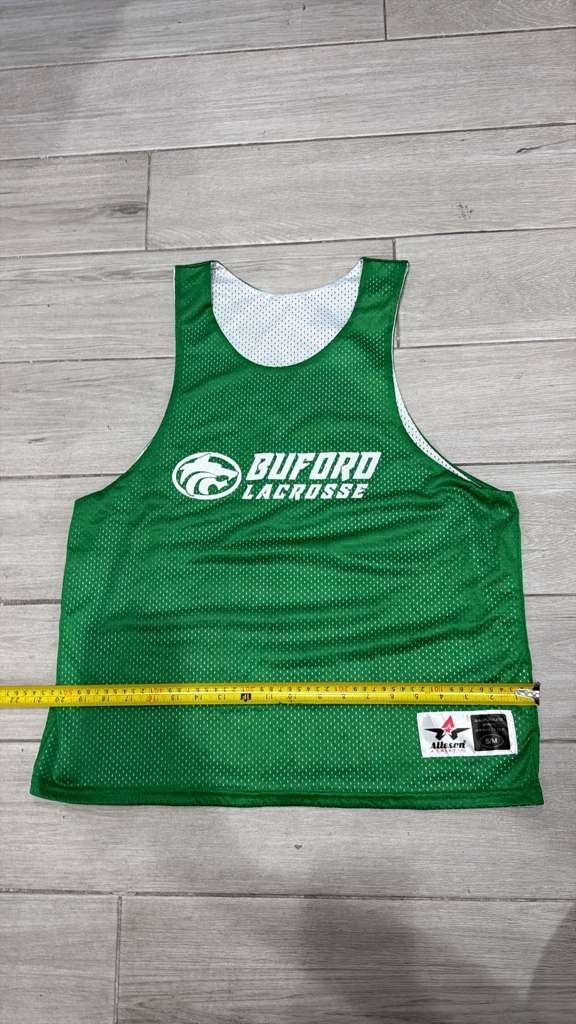 Alleson Athletic Buford Lacrosse Reversible Jersey Green White S/M Tank Top gallery