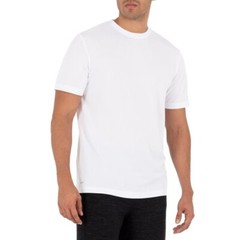 Athletic Works Men’s Core Quick Dry Short Sleeve T-Shirt, White, Small