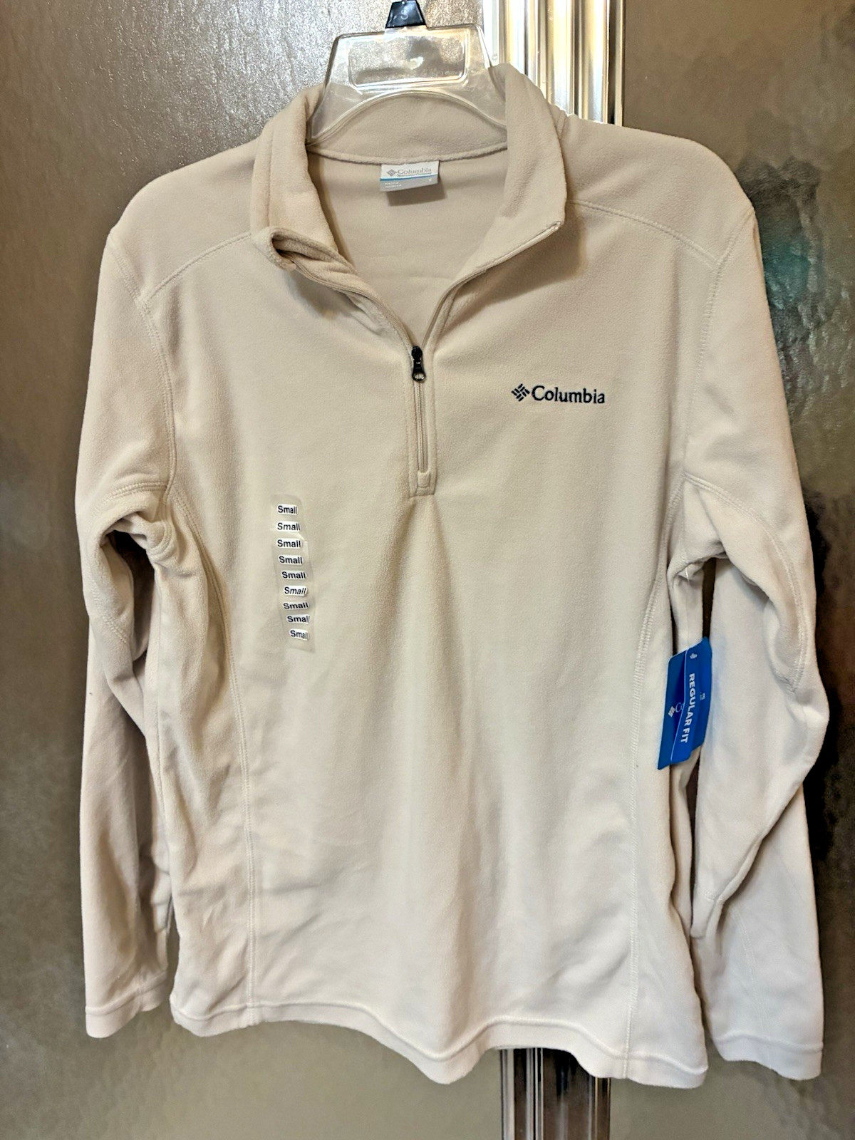 Men's Columbia Pine Ridge Half Zip Bone Top Sz. S gallery