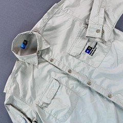 National Geographic Endeavour II Shirt Mens L Beige Long Sleeve Vented Fishing