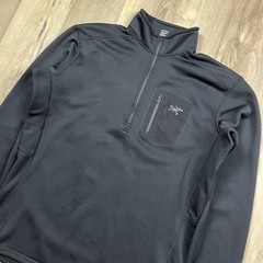 Arc’teryx Rho AR Quarter Zip Neck Pullover Black Men’s XL Base Layer Polartec