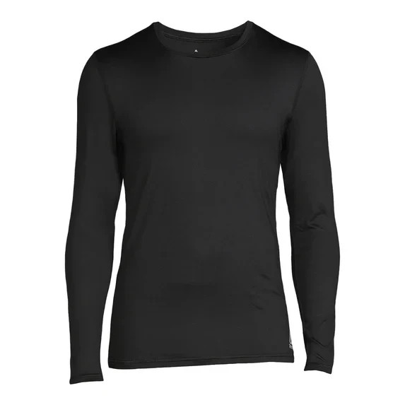 Reebok Mens Black Performance Base Layer Long Sleeve Crew Neck Shirt Medium gallery