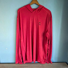 ORIGIN brrr Men’s Red Solid Logo Pullover Hoodie Long Sleeve XL Regular