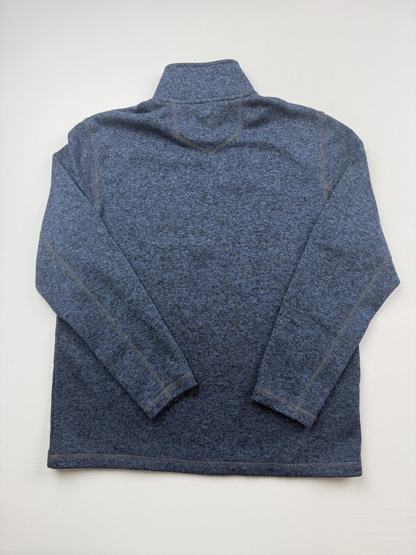 Eddie Bauer Pullover Mens Large Blue 1/4 Zip Knit Fleece Hiking Performance Top gallery