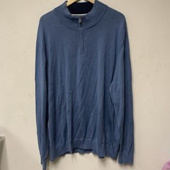 Lands End Men’s XXL 2XL 1/4 Zip Sweater Pullover Quarter Zip Sweatshirt 29” Pit