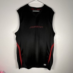 Jordan 23 Jersey Mens XL Red Black Sleeveless Tank Jumpman Basketball Back Hit