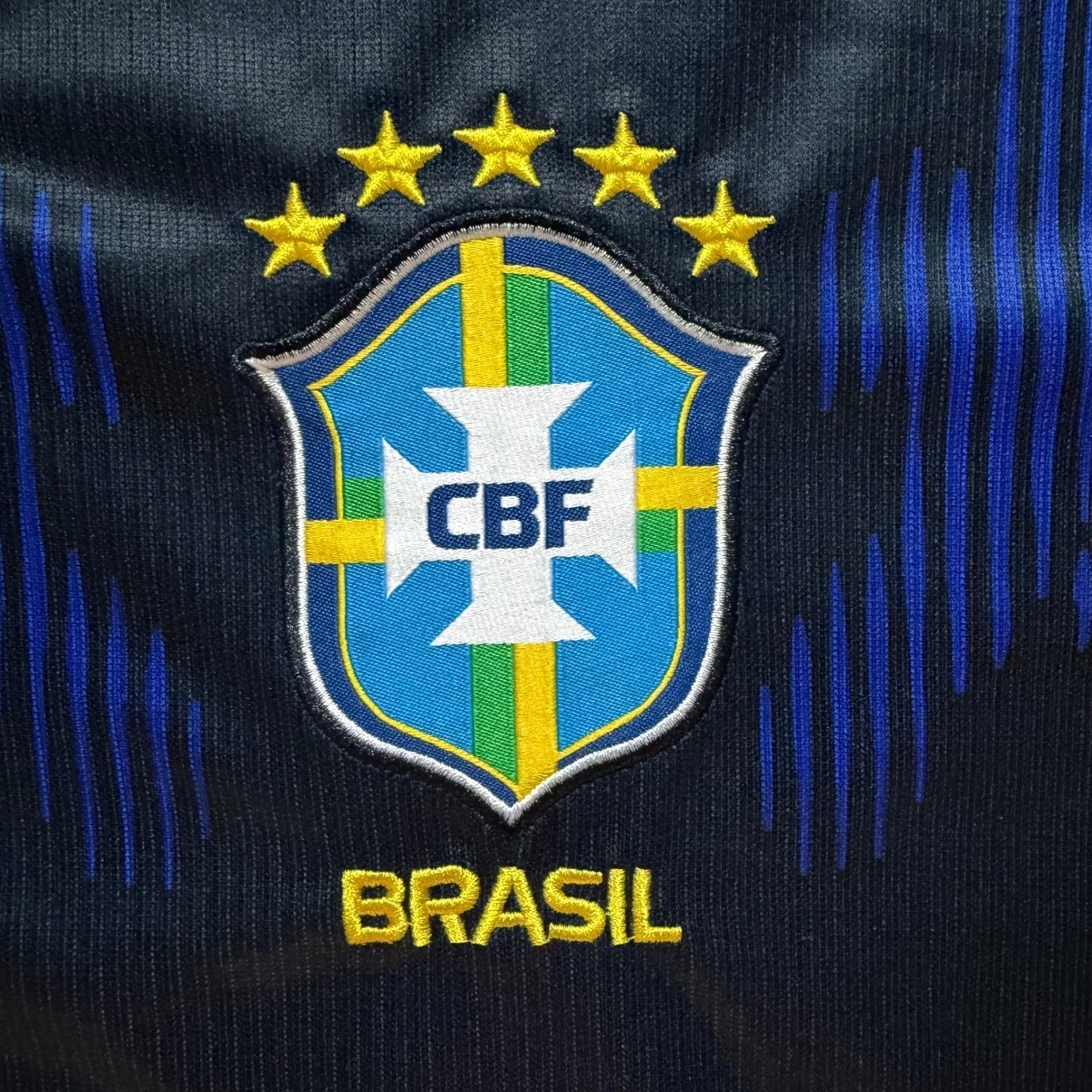 Jordan x Brazil CBF Soccer Training Jersey XL Navy Blue Jumpman Logo NEW gallery