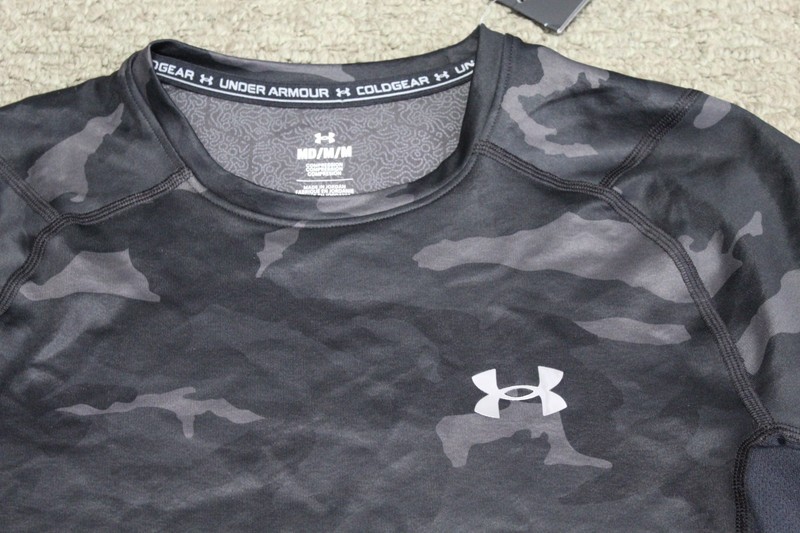 NWT Under Armour ColdGear Infrared DSG CGI Black Camo Print Compression Shirt M gallery