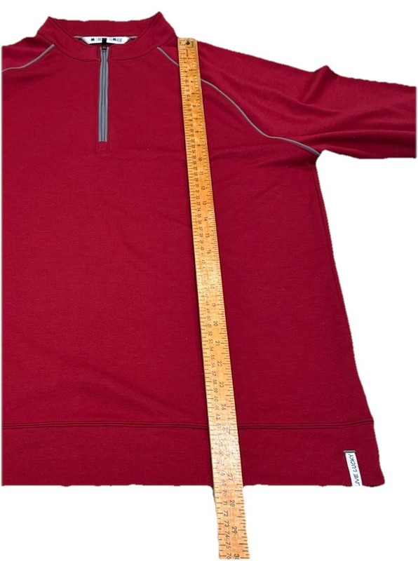 Black Clover Men’s Red 1/4 Zip Golf Pullover Size Large Lightweight Live Lucky gallery