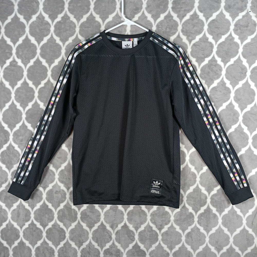 Adidas Originals Pablo Vittar Pride Jersey Men Size S Black Mesh Long Sleeve