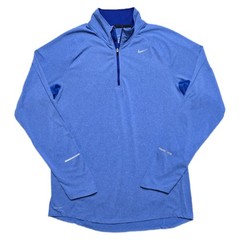 Nike Element Dri-Fit Pullover Mens Medium Blue Half Zip Running Long Sleeve EUC