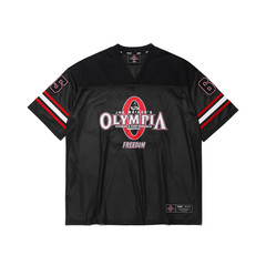 Mr. Olympia Rugby Jersey Mesh Training Shirt Oversized Gym Fitness Black L-4XL