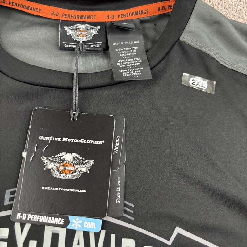 NWT Harley-Davidson H-D Performance wicking & Fast Drying Graphic T-Shirt Sz 2XL gallery