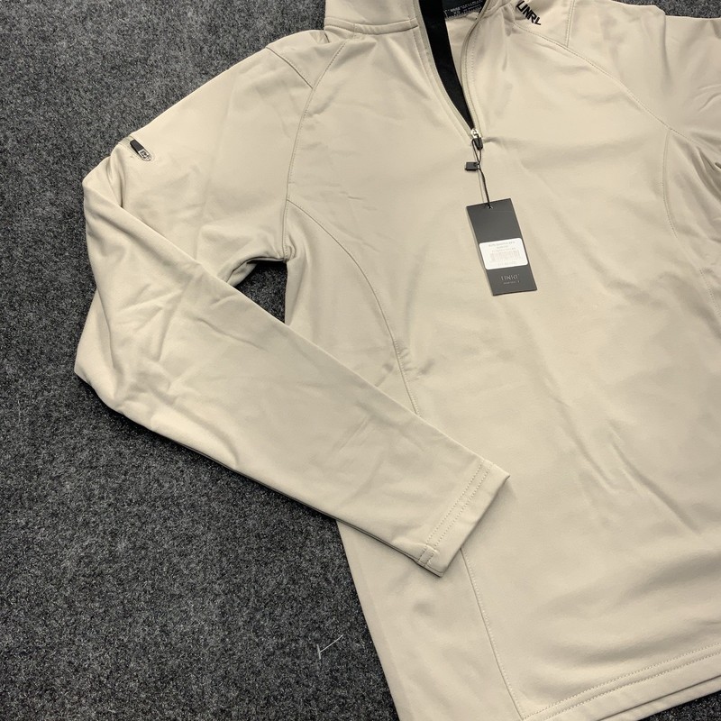 New UNRL Quarter Zip Pullover Men Athletic Performance Golf Lightweight XS Tan gallery