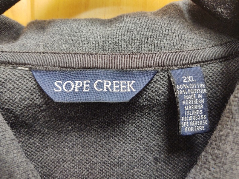 Sope Creek Long Sleeves Men's Pull Over Warm Shirt Size 2 XL Gray Heavy Weight gallery