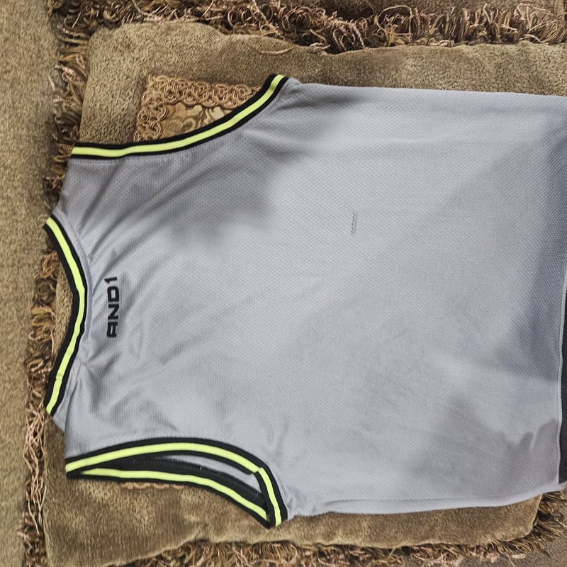AND1 Reversible Breathable Mesh Basketball Jersey Tank BOY's 14/16 XL Gray gallery