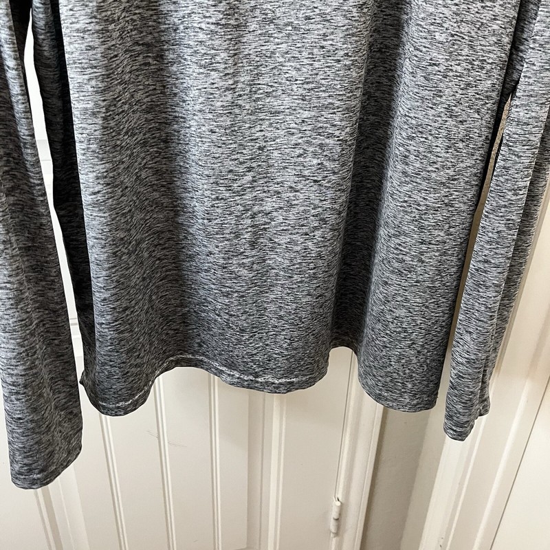 Real Essentials Gray Space Dye Quarter Zip Pullover Long Sleeve Shirt Mens 2XL gallery