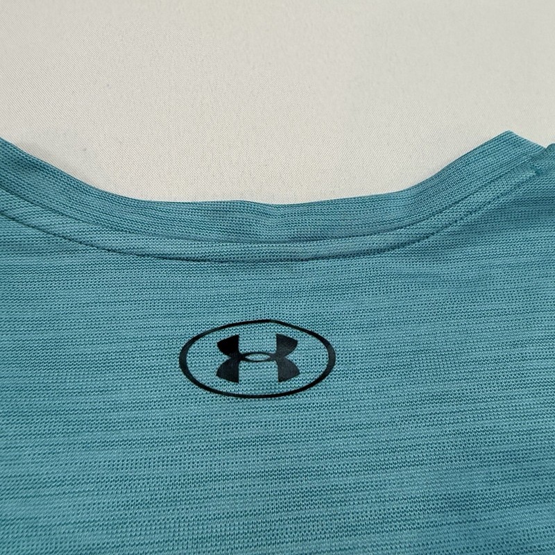 Under Armour T-Shirt Mens 3XL Heatgear V-Neck Loose Aqua Blue Athletic New NWOT gallery