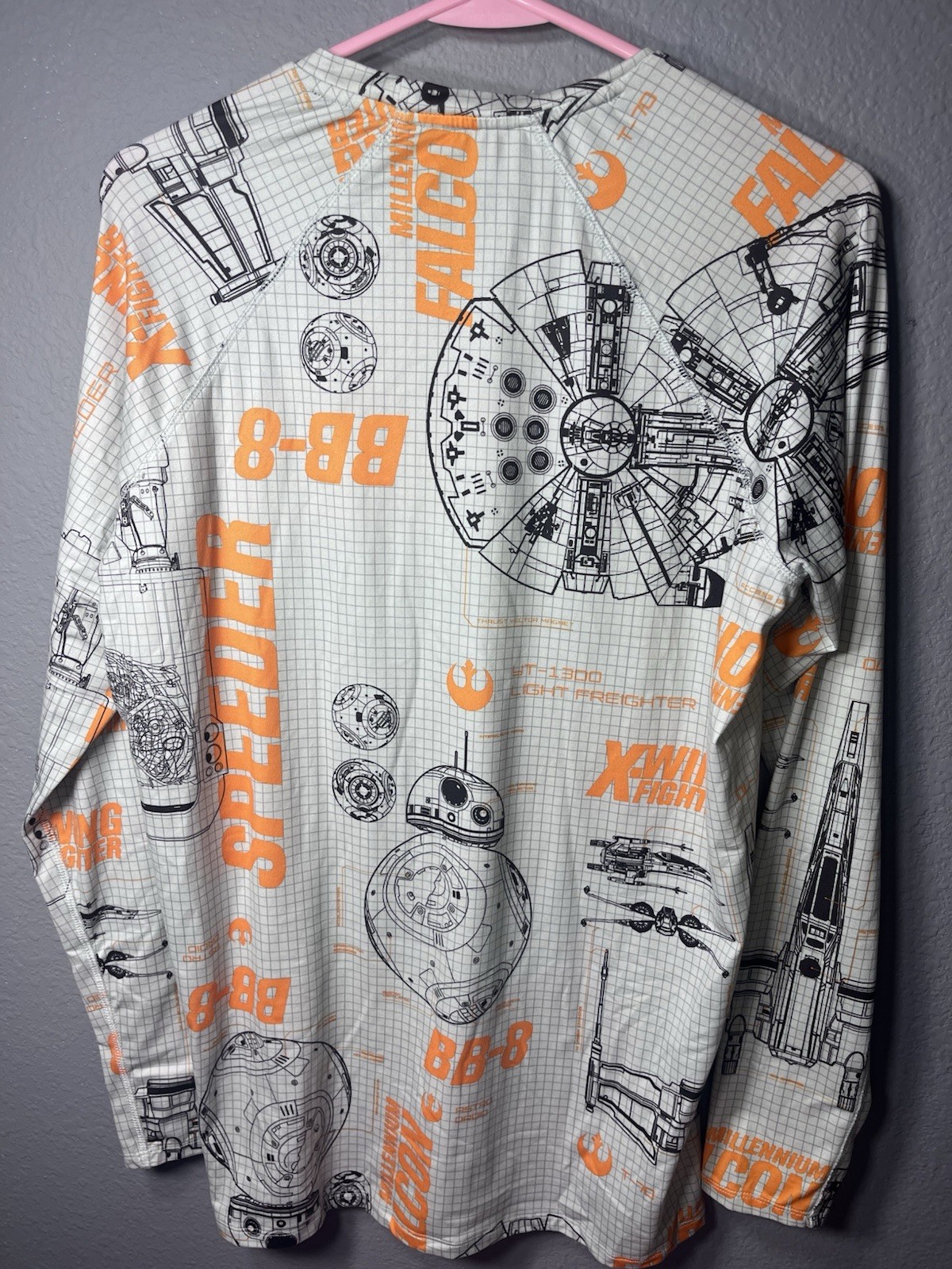 Star Wars Climatesmart Baselayer Climate Sport Mens M BB-8 Graphic Tee LS gallery